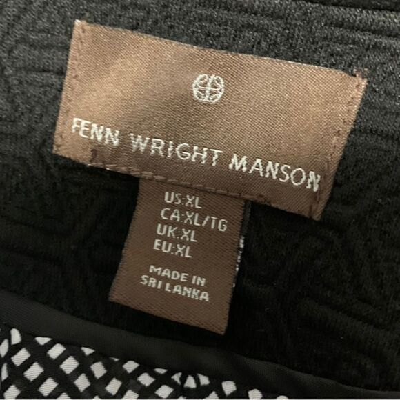 Fenn Wright Manson Black Textured Blazer Sz XL - Picture 4 of 6